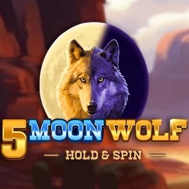 5 Moon Wolf slot logo by Apparat Gaming at Slotrize Casino
