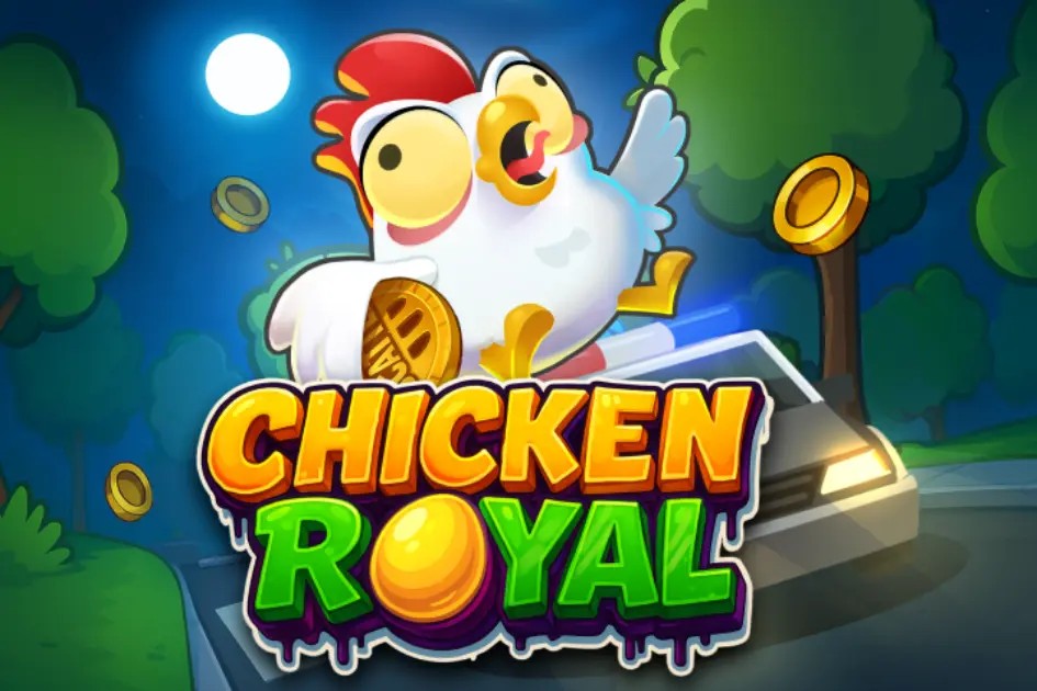 Chicken Royal slot logo by InOut at Slotrize Casino