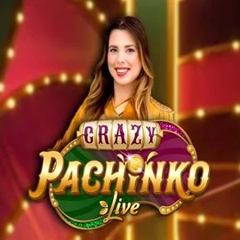 Crazy Pachinko online game logo by Evolution on slotrizee.com