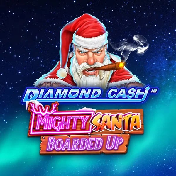 Slots logo of Diamond Cash Mighty Santa Boarded Up from Greentube at Slotrize Casino
