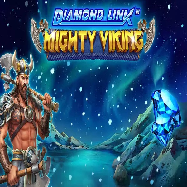 Diamond Link Mighty Viking slot logo by Greentube at Slotrize Casino