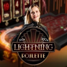 Lightning Roulette slot logo by Evolution at Slotrize Casino