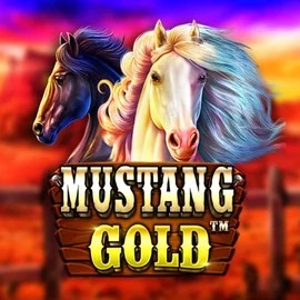 Mustang Gold slot logo by Pragmatic Play at Slotrize Casino