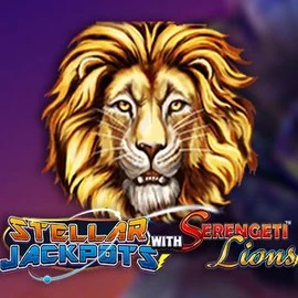 Jackpots logo of Stellar Jackpots with Serengeti Lions from Lightning Box Game at Slotrize Casino